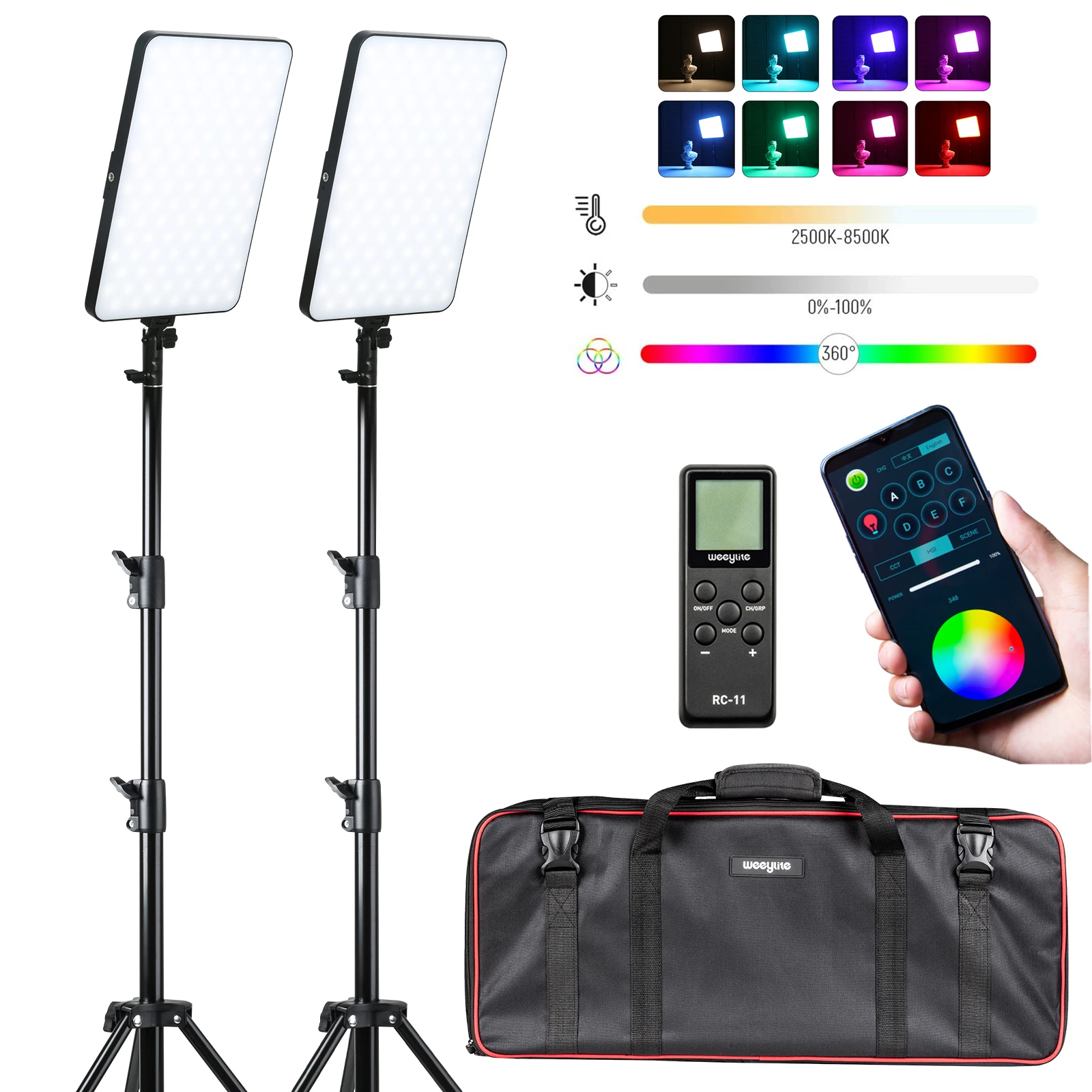 Viltrox weeylite sprite40 Вт RGB светодиодная подсветка для видеосъемки беспроводная
