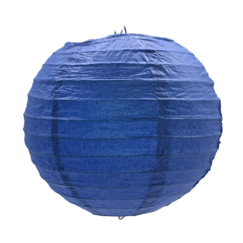 PL16 Navy blue 1 шт. Круглый Китайский бумажный фонарь на день рождения, свадьбу, вечеринку, украшения, подарок, сделай сам, лампион, подвесной фонарь-шар вечерние принадлежности - Цвет: PL16 Navy blue