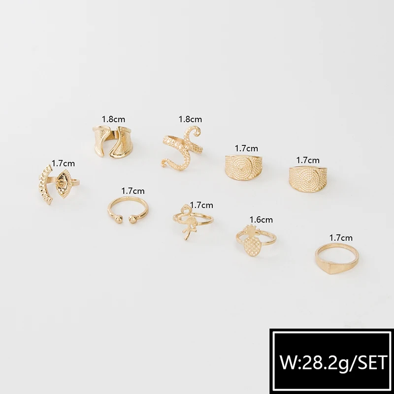 XIYANIKE богемные металлические кольца золотистого цвета набор для женщин винтажные