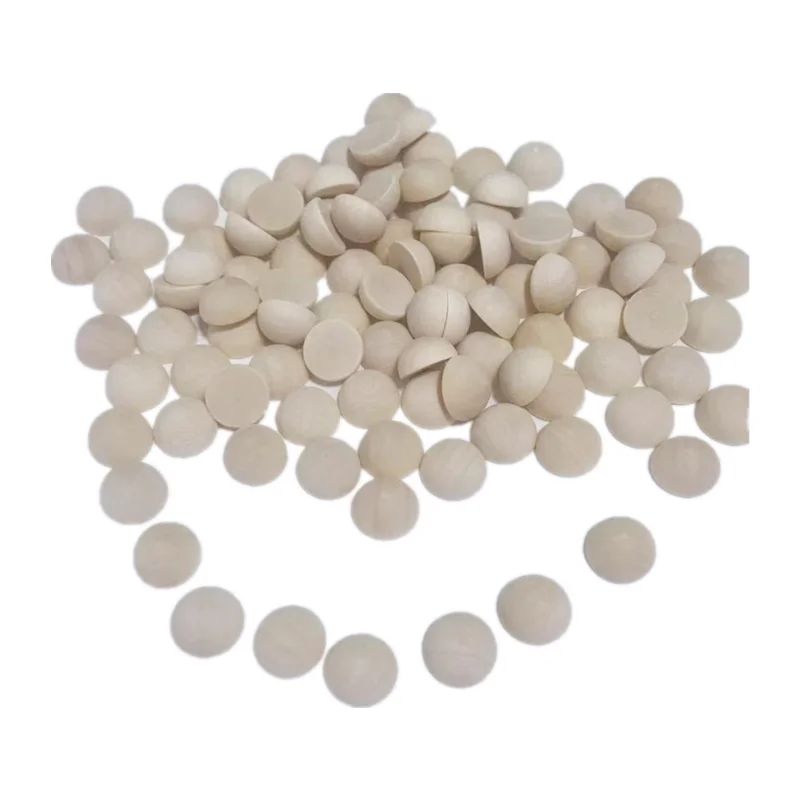 100 шт. 12 мм деревянных бусин полумячи незаконченные круги мини-шарики для рукоделия на Рождество.