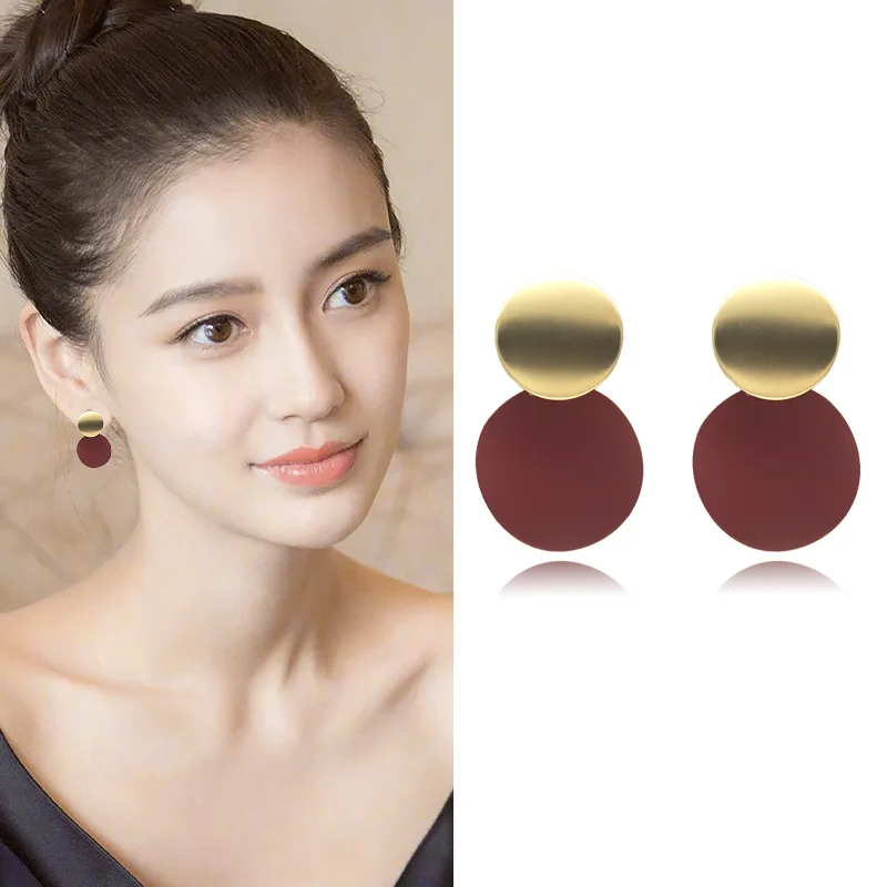 Новые трендовые Винтажные серьги 2021 геометрические в форме вафель для женщин и