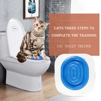 pet cats plastic toilet trainer pets toilet training kit litter tray mat pets cleaning disappearing litter box training products