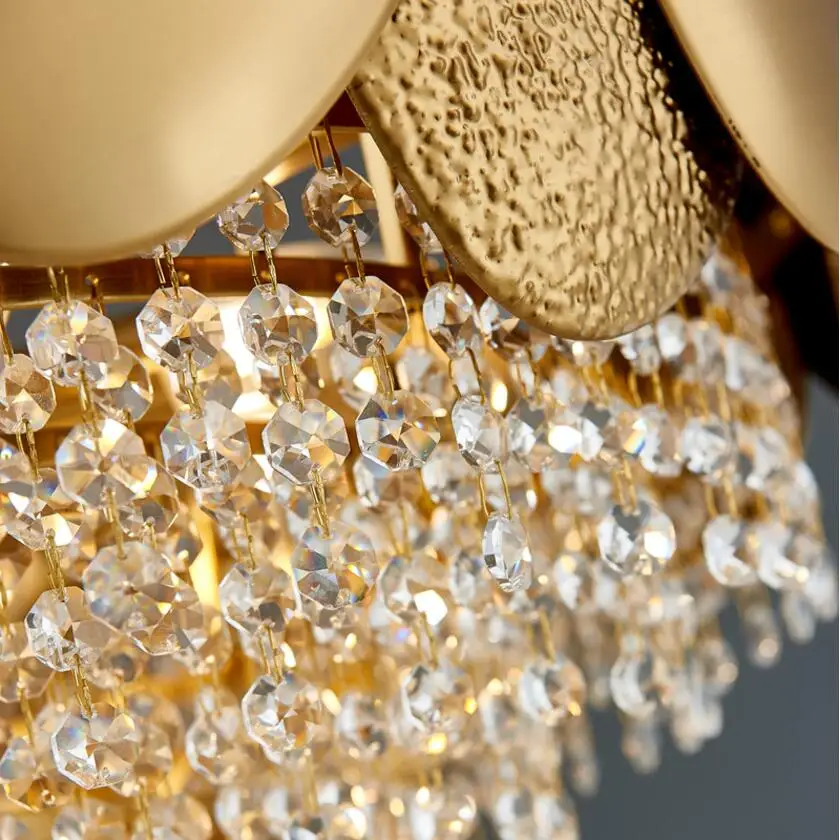 Скандинавский Американский современный хрустальный светильник люстра золотого