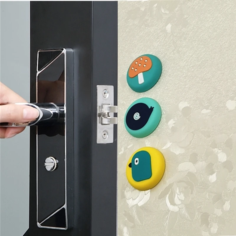 3 шт./компл. 42x11 мм мультяшный дверной упор самоклеящиеся настенные протекторы