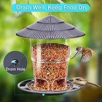 new retractable bird feeder hanging bird feeder waterproof outdoor garden yard bird breeding feeding container easy to clean