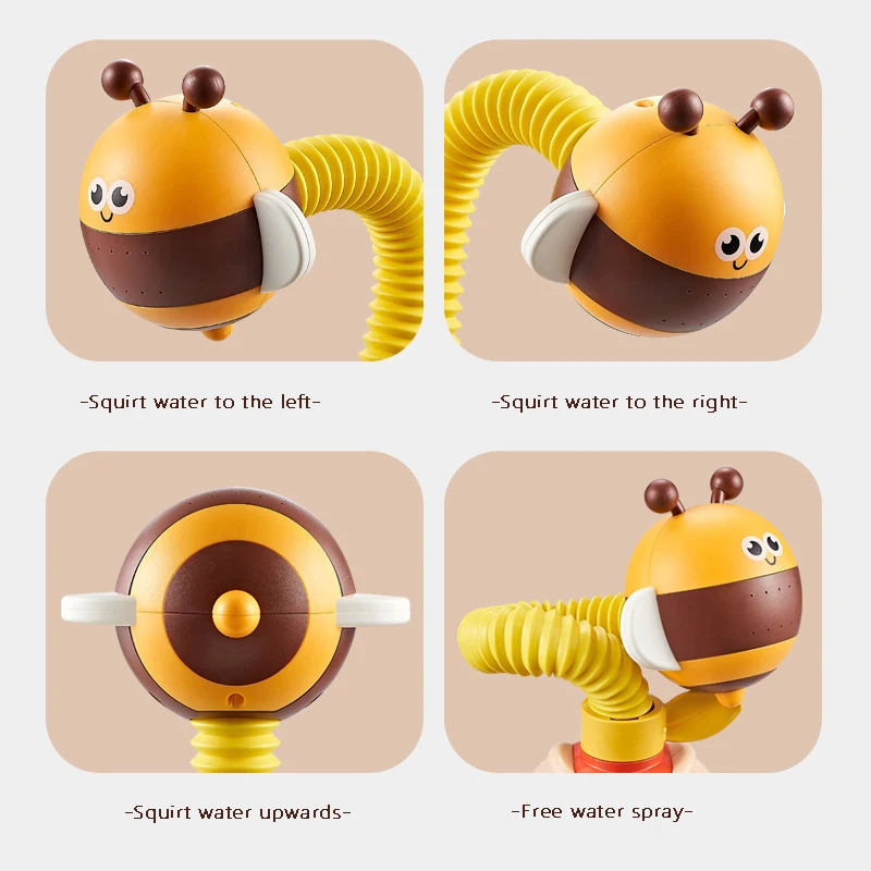 

Baby Bath Toys Cartoon Bee Electric Shower Head Owl Base Cartoon Lovely Toys for Children Parent-Child Toys