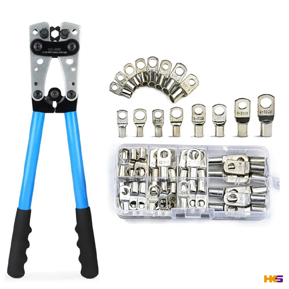 Автомобильные плоскогубцы обжимной инструмент 8 awg с медным кольцом для