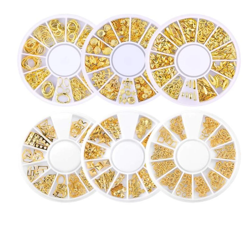 

1 коробка, 3D полые, золотые, металлические, панк, искусственные треугольные, Квадратные Заклепки, фурнитура для изготовления ювелирных издел...