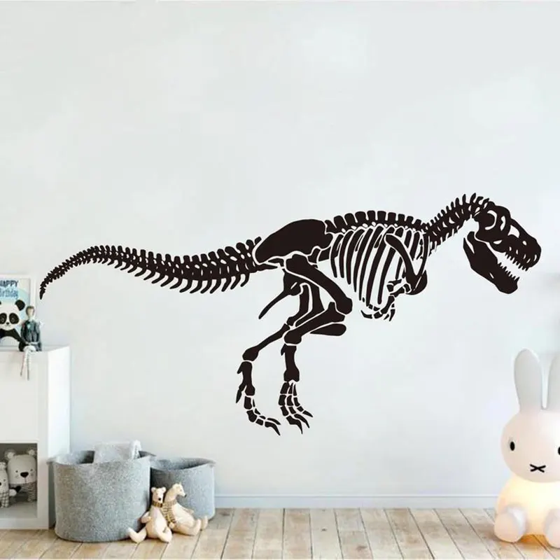 

Large Skeleton Wall Sticker T-Rex Dinosaur Wall Decal Jurassic Park Animal Zoo Dino Home Decor Kids Room Nursery Decor C329