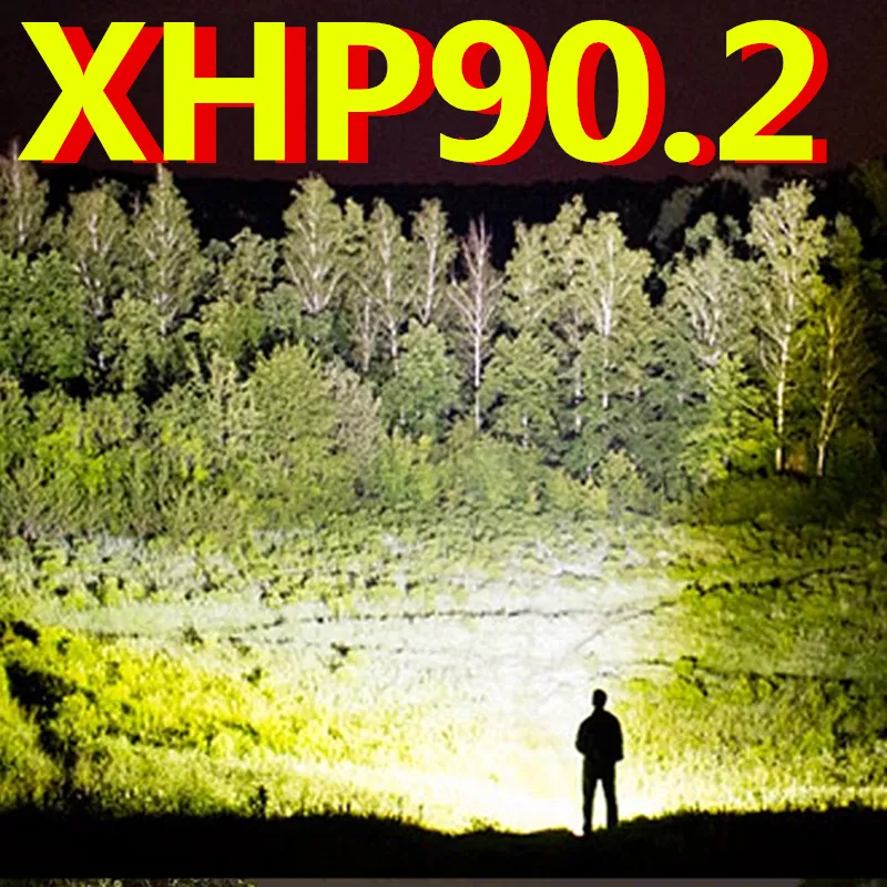 Супер яркий светодиодный фонарик XHP90.2 2020 новый 26650 USB Перезаряжаемый XHP70