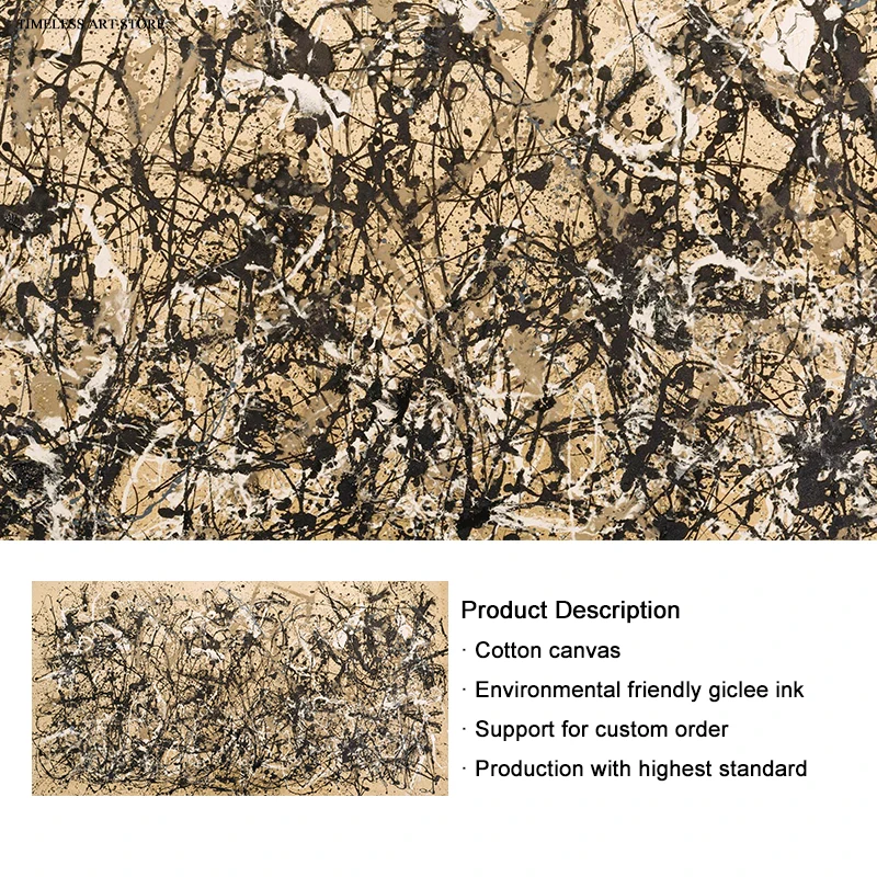 

Jackson Pollock Famous Abstract Art Paintings Autumn Canvas Painting Posters and Prints Wall Pictures for Living Room Decoration