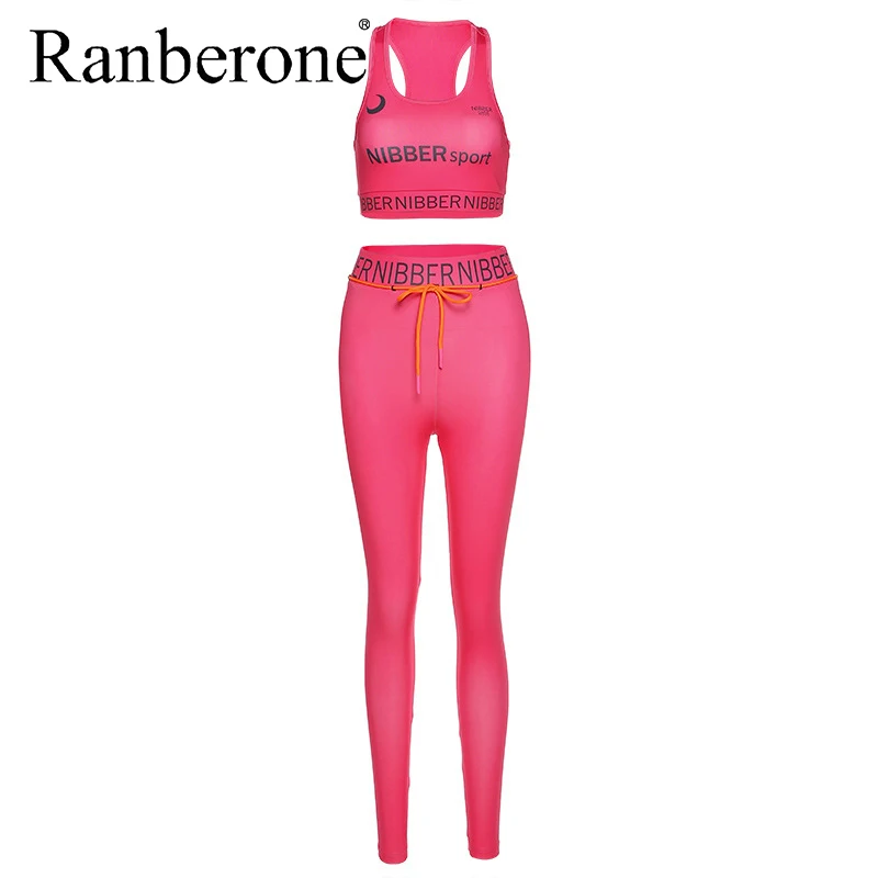 Yoga Set Women Fitness Clothing Sportswear Gym Leggings Fitness Suit Push up Strappy Sports Vest Tracksuit Solid Yoga Clothes