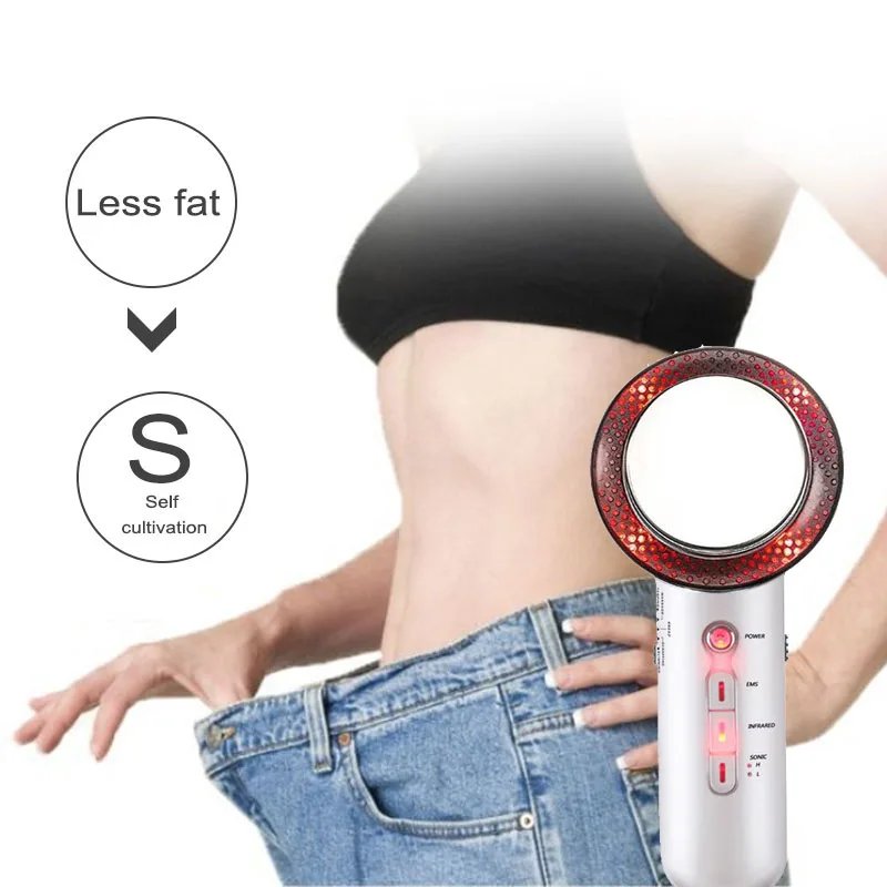 

Face Reduction 3 in 1 EMS Infrared Ultrasonic body Massager Anti cellulite Fat Burner Weight Loss Infrared Slimming Machine