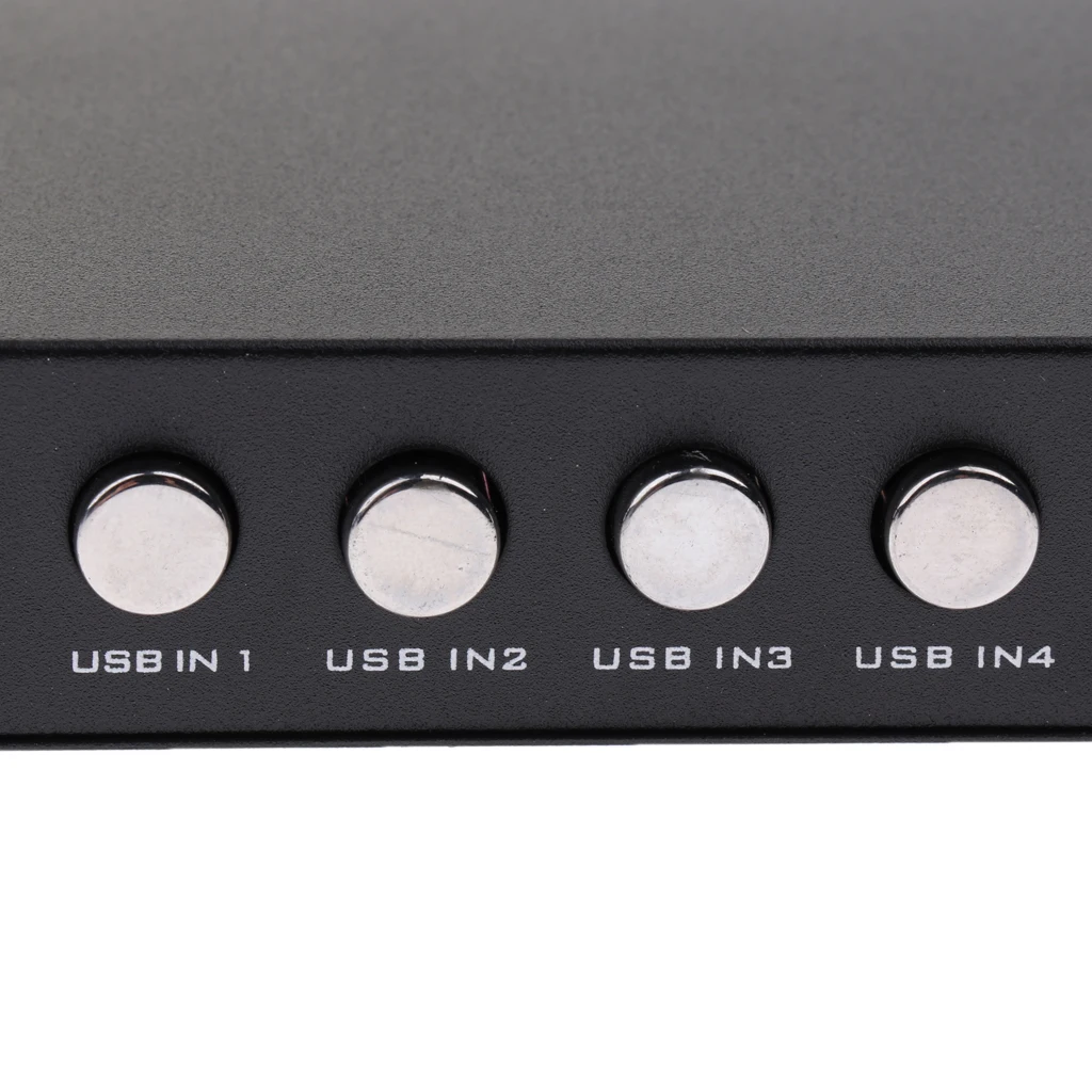 USB 2,0 Обмен электрораспределительной коробкой многопозиционного переключателя KVM 4 Порты и разъёмы концентратор для сканер компьютера принтер черный