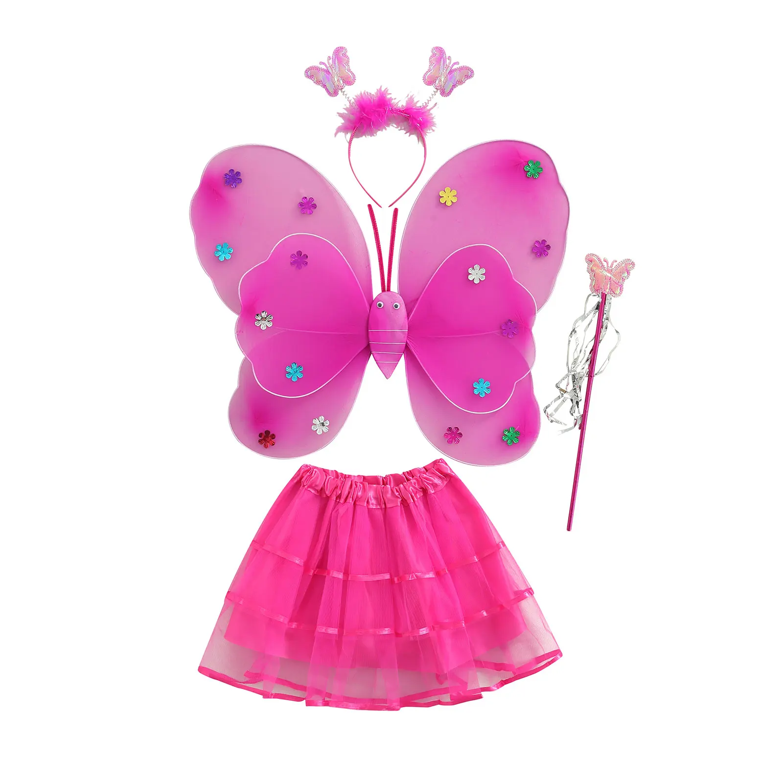 Сказочный костюм для маленьких девочек крыло бабочки + юбка-пачка волшебная