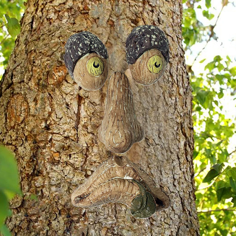 

Glowing Bark Face Tree Monster Creative Props Tree Monster Ornaments Creative Easter Outdoor Props Luminous Easter Outdoor Props