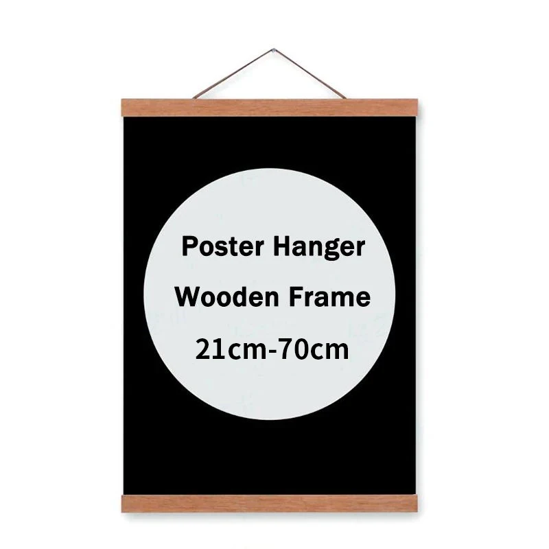 

Magnetic Poster Hanger Frame Canvas Wall Art Photo Picture Artwork Teak Wooden Hanger Frame Natural Reusable Home Decor