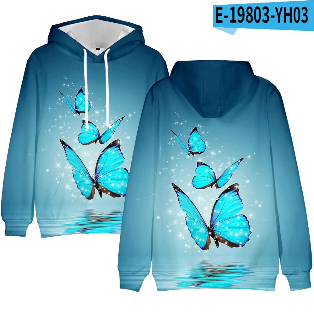 

Новинка толстовка с бабочкой свитшоты для мужчин и женщин повседневные толстовки Harajuku модные популярные толстовки осень-зима теплые тренд...