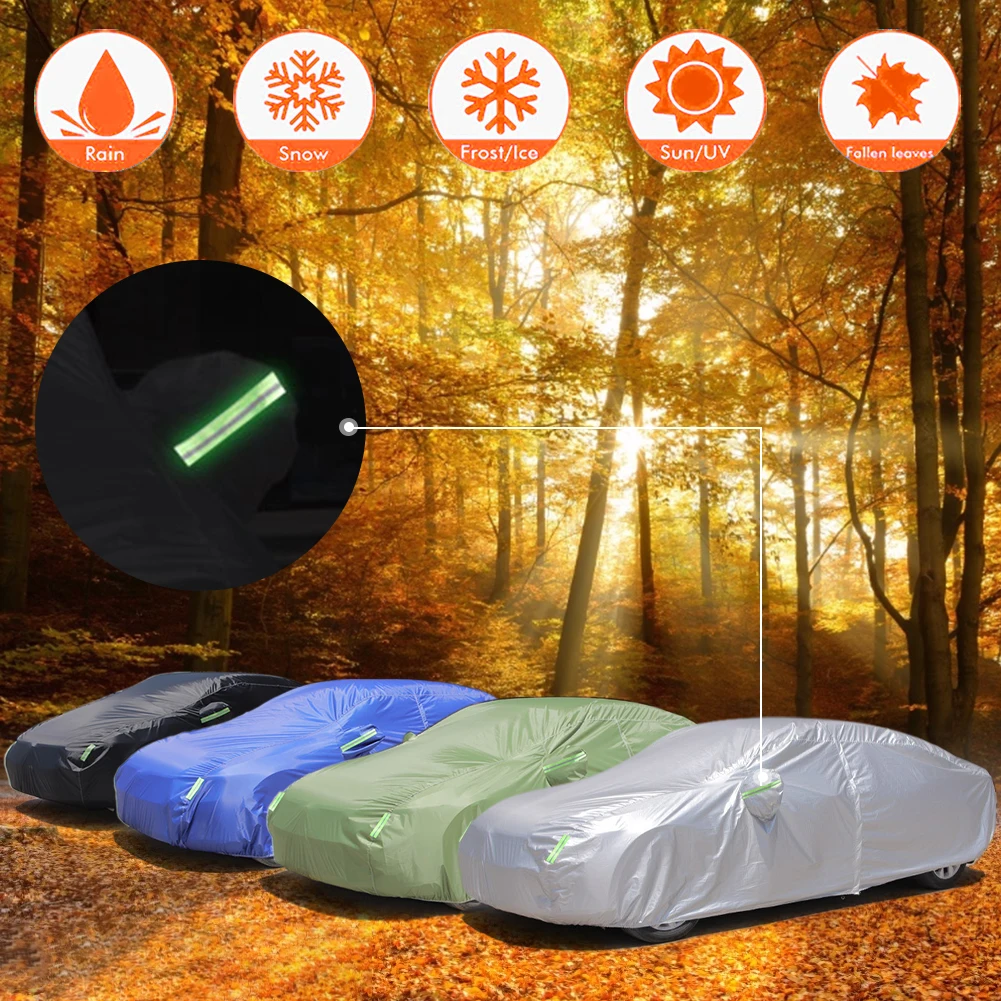 

Universal SUV/Sedan/Pickup Truck Full Car Cover Outdoor Waterproof Anti Dust Sun Rain Snow Protection UV Four Colors Case Cover