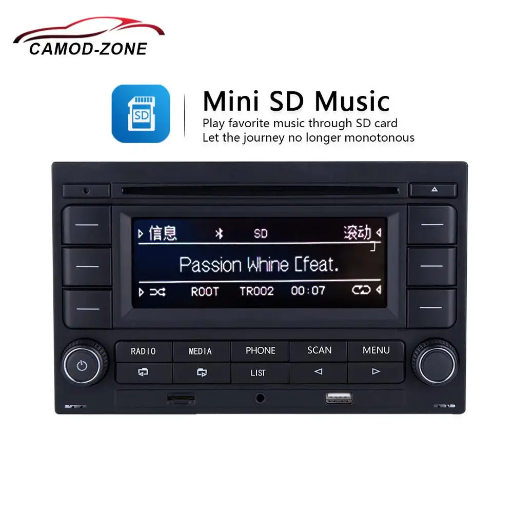 Автомагнитола Bluetooth RCN210 CD-плеер USB MP3 AUX 31G 035 185 для VW Polo 9N Golf Jetta MK4 Passat B5 RCN 210