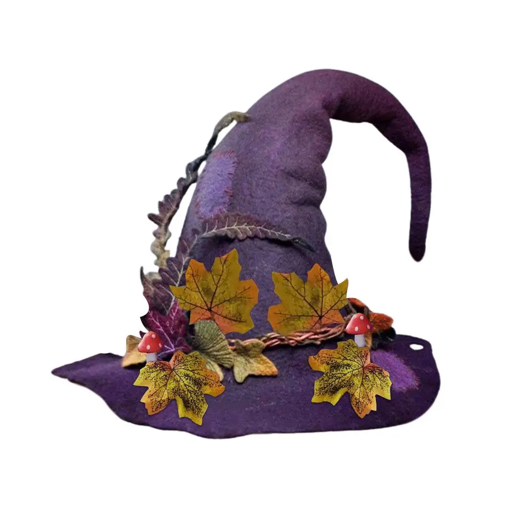 

Шляпа ведьмы на Хэллоуин, модные фетровые шляпы ведьмы, костюмы, реквизит для Хэллоуина, вечеринки, косплей, костюм, аксессуары для детей и в...