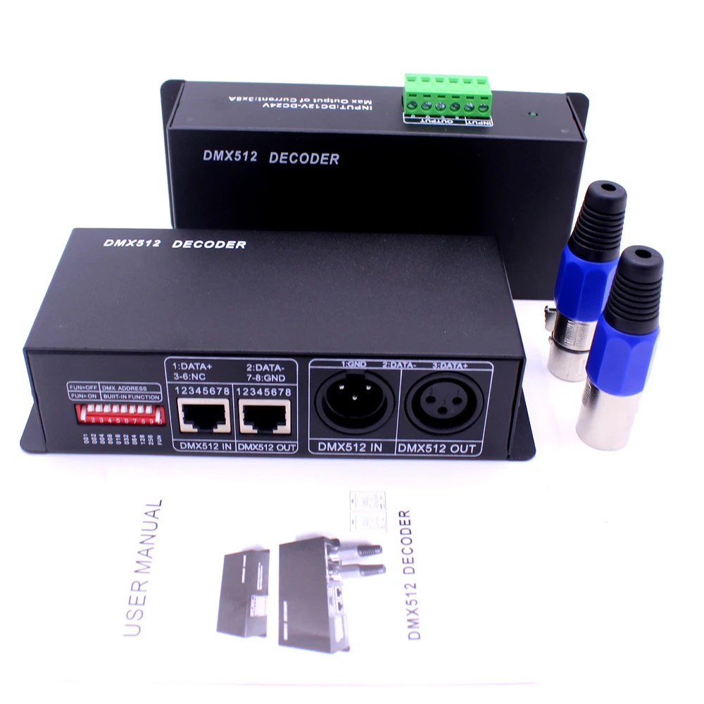 DC12 24V DMX512 декодер светодиодный контроллер 3CH 4 канальный драйвер RGB/RGBW для 5050 3528 RGB
