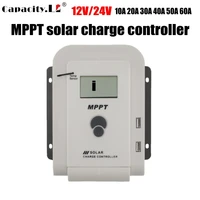 mppt solar controller 12v 24v 10a 20a 30a 40a 50a 60a universal solar panel voltage stabilizer charger fully automatic pwm