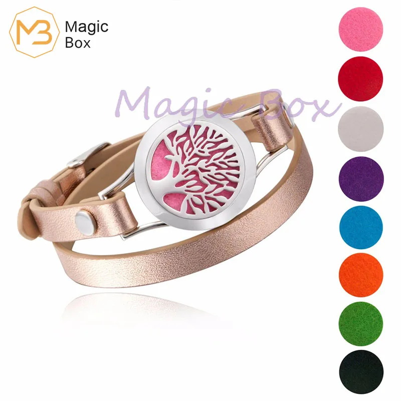 Модный кожаный браслет Серебристый из нержавеющей стали с диффузионным эфирным