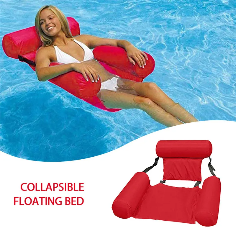 

Foldable Swimming Floating Chair Pool Seats Water Sports Bed Lounge Chairs Lounge Chair Floating Bed Inflatable Air Mattresses
