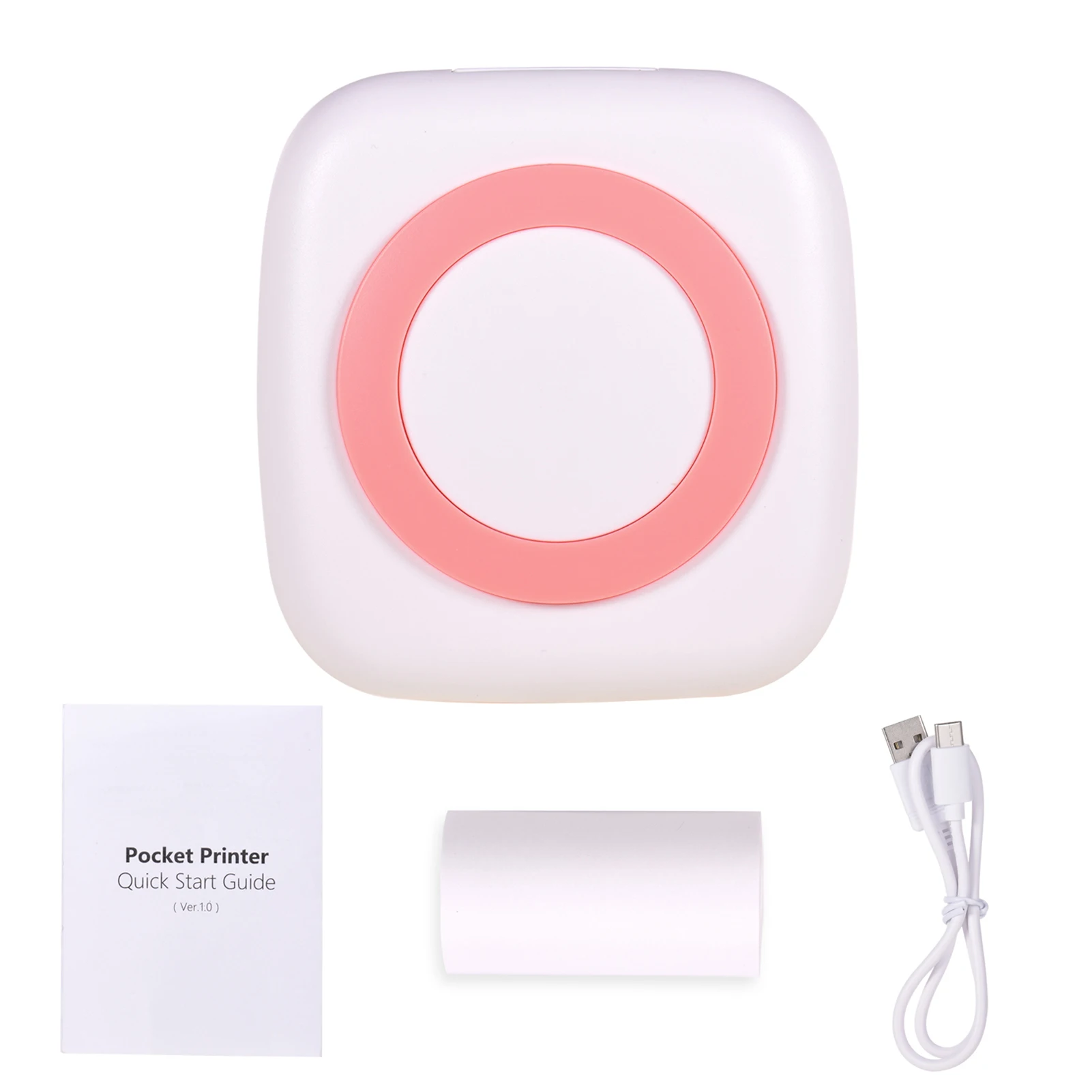 

Mini Pocket Printer BT Wireless Portable Instant Mobile Printer 57mm Thermal Paper Receipt Label Sticker Memo Photo Printing