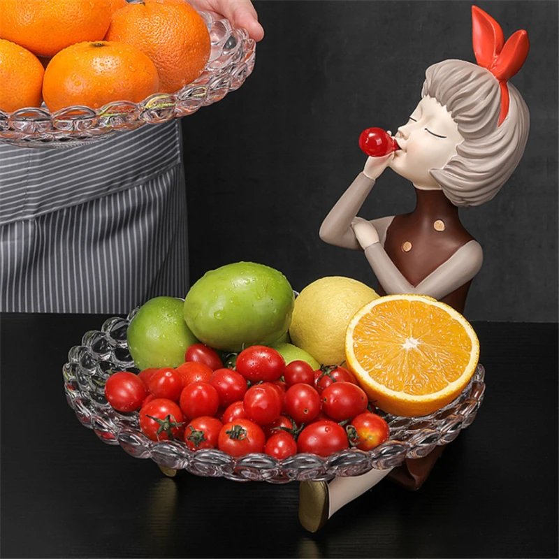 Nordic Creative Bubble Girl Fruit Plate Dessert Tray Candy Dishes Cake Rack Buffet Display Rack Home Table Decor