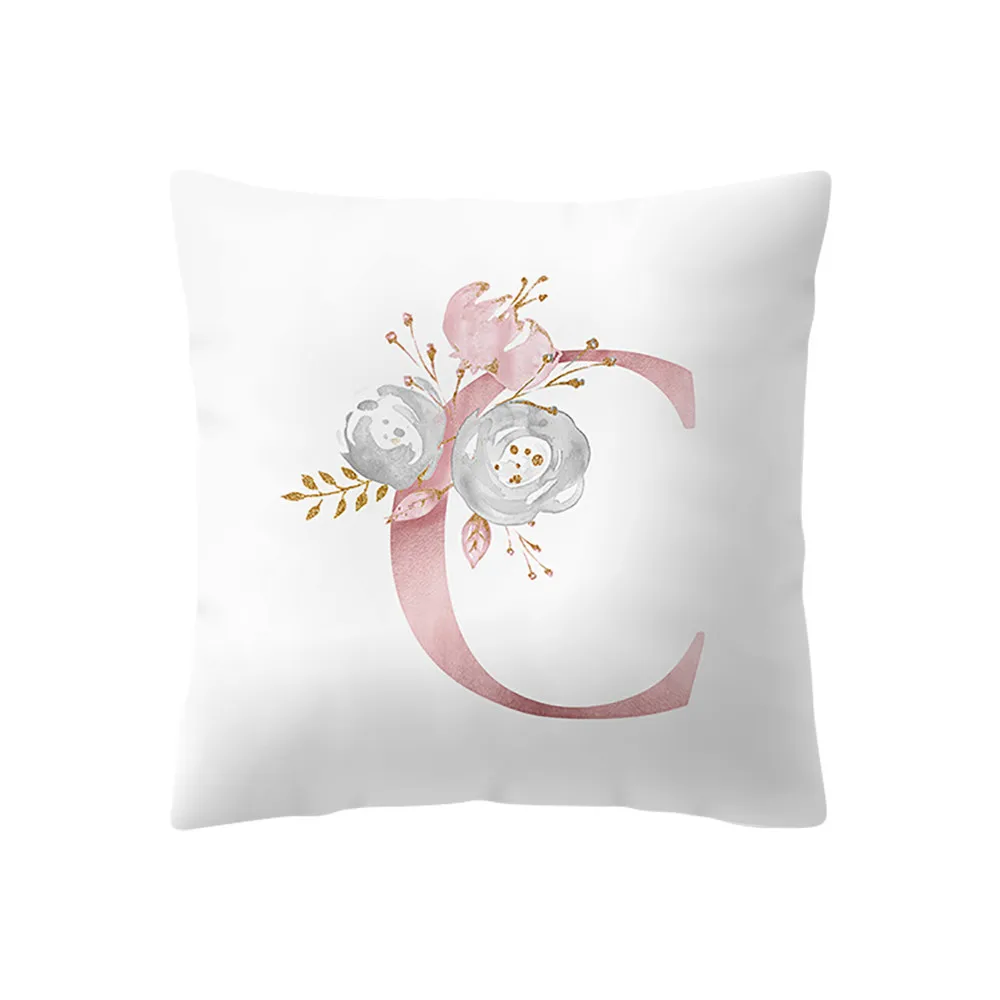45x45 Cm Children's Room Textile English Letter Pillowcase Home Embroidery Printing Life Pillow Family #5 | Дом и сад