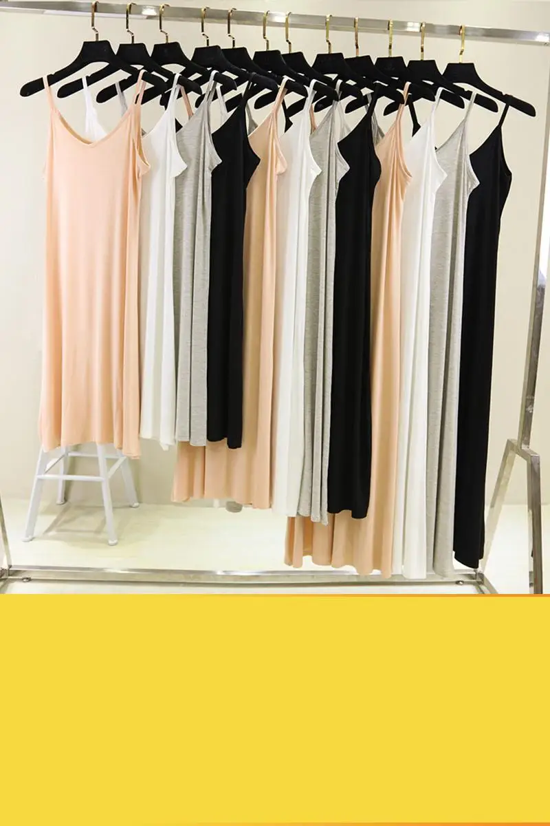 Длинная комбинированная Нижняя юбка из модала сексуальная Женская 21-277 | одежда