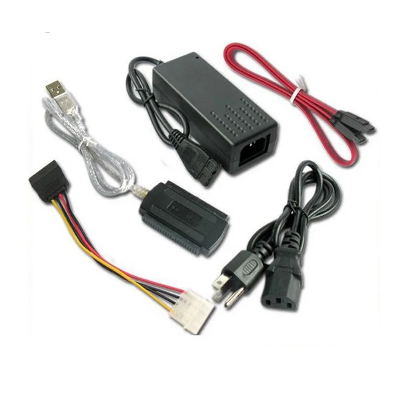 1 комплект USB 2 0 для IDE SATA S ATA 5 &quot3 5&quot HD HDD адаптер конвертер + кабель питания OTB US EU