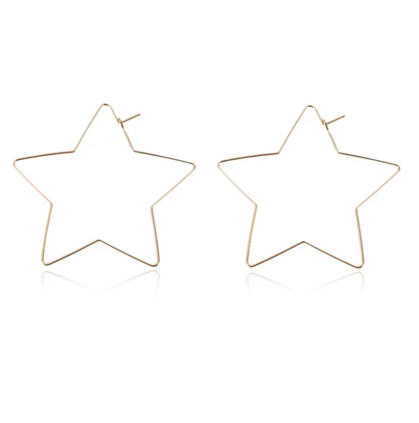 Женские серьги-гвоздики в виде большой звезды | Украшения и аксессуары