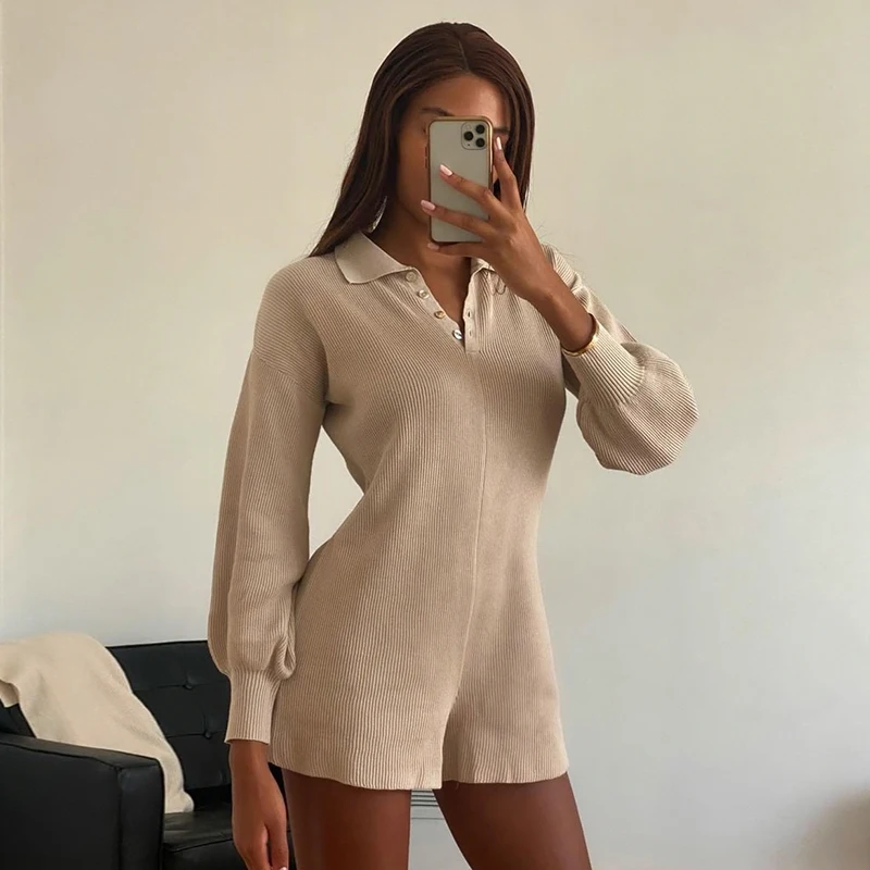 

Casual Long Sleeves Knit Bodysuits Streetwear Fashion Aesthetic 90s Playsuits Korean Solid Vintage Outfits 2000s Cuteandpsycho