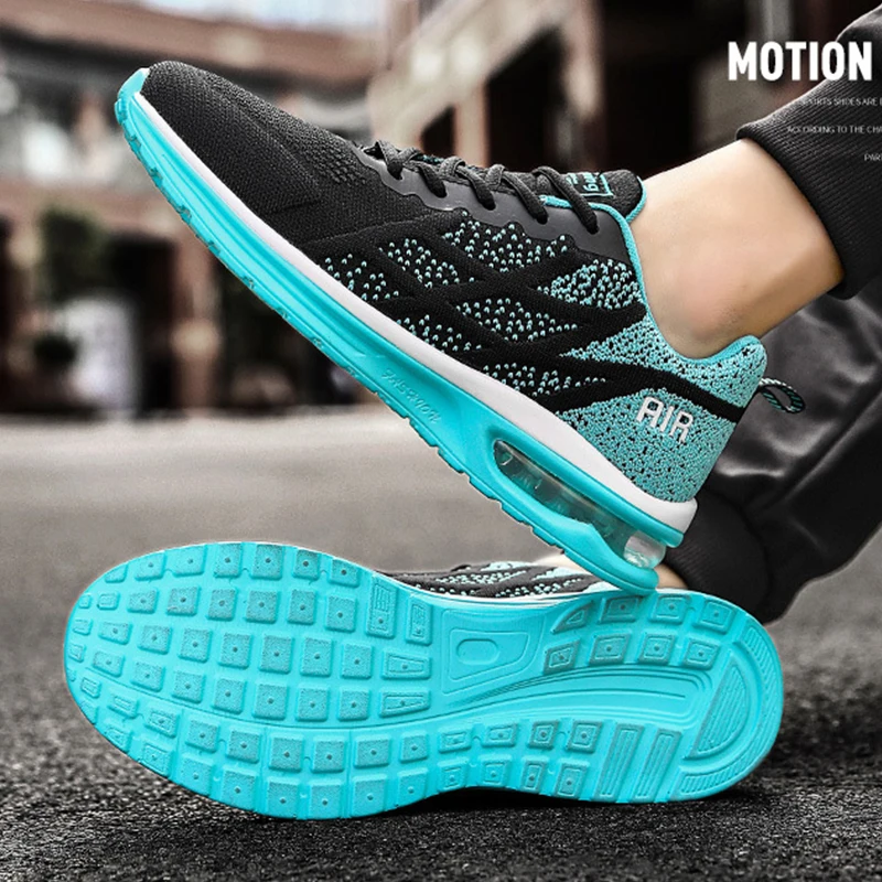 Men's Running shoes fashion Breathable sports Knitted Hollow chunky Sneakers for Men Air Non-slip tenis masculino |