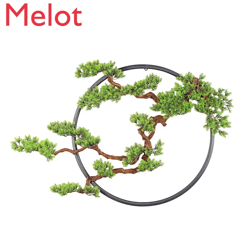 

Chinese Style Wall Decoration Welcome Pine Living Room Background Wall Pendant Hallway Decorations round Hanging Decoration