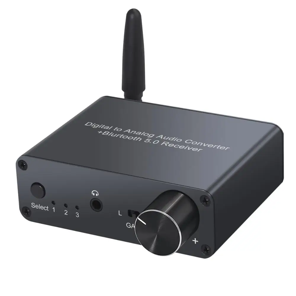 LiNKFOR Bluetooth-совместимый приемник V5.0 192 кГц Φ с усилителем для наушников DAC Audio QCC3003