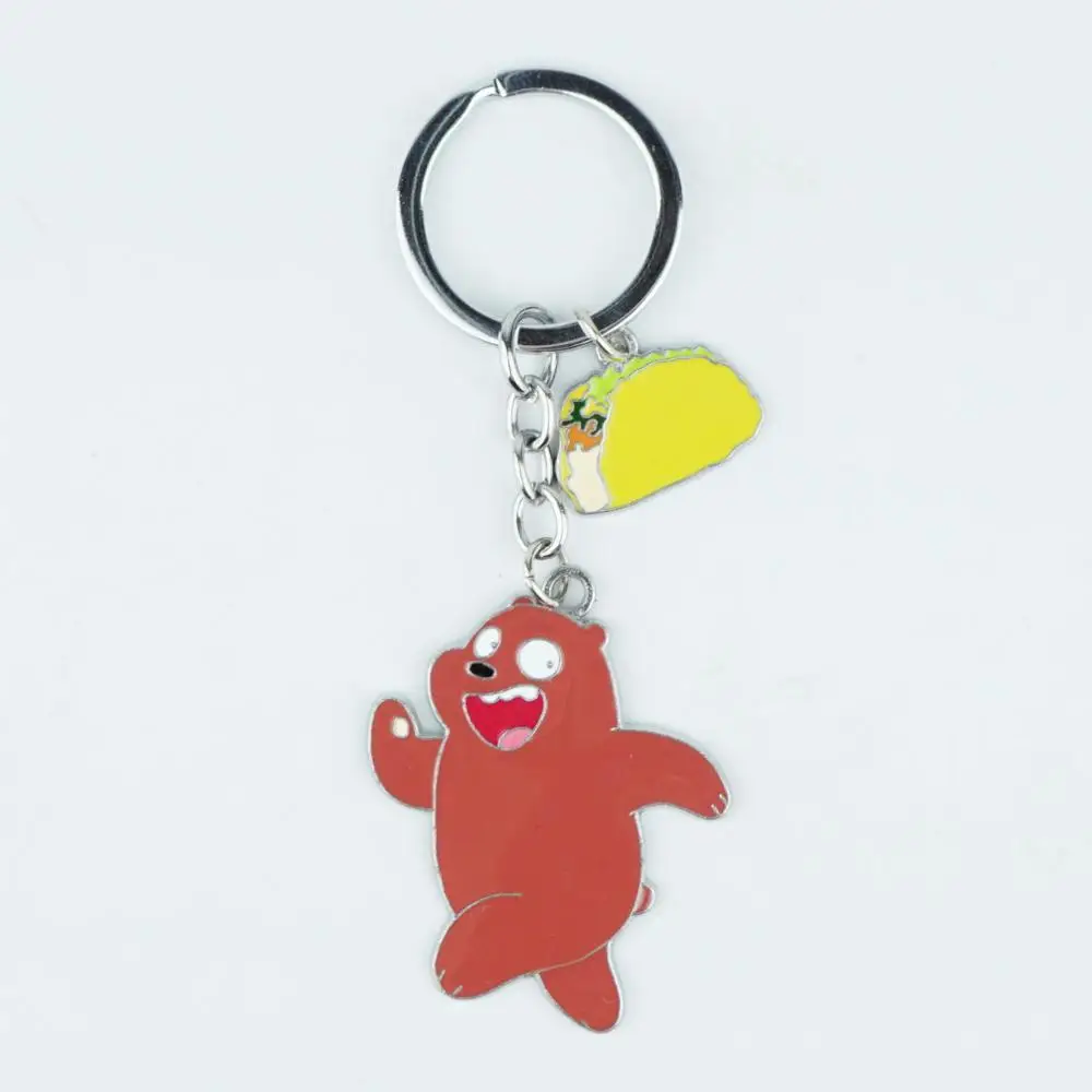 Grizzly keyring Милый Мы Голые Медведи брелок Брелоки кулоны серии животных брелок Подвеска фигурка брелка для ключей подвеска игрушки - Цвет: Grizzly keyring