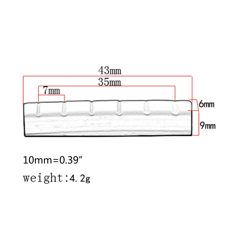 

Musical Instruments Bone Nut For Electric Guitar Bone Nut Saddle Guitar Accessories Light Yellow Guitar String Pillow