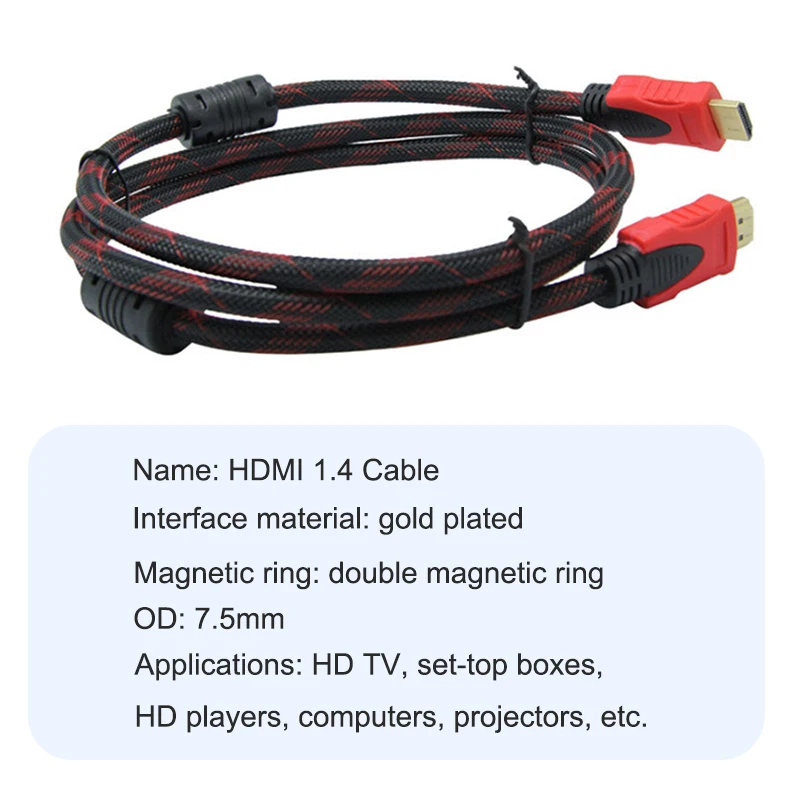 Высокоскоростной HDMI совместимый кабель видеокабели с позолоченным цифровым