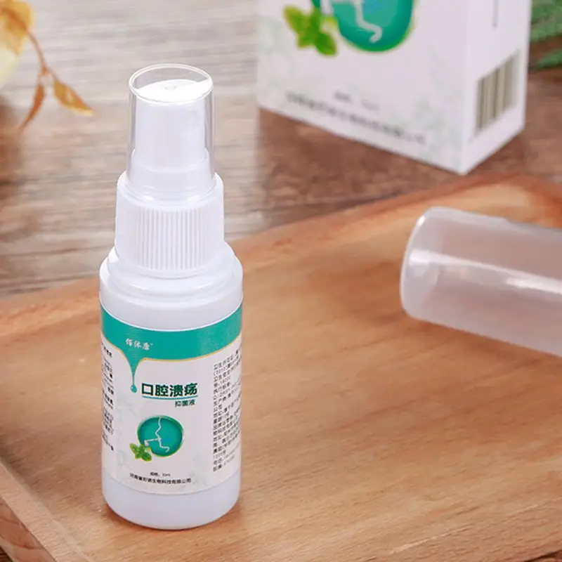 

Oral Ulcer Treatment Throat Inflammation Halitosis Breath Pain Relief Cool Fresh Spray for Mouth