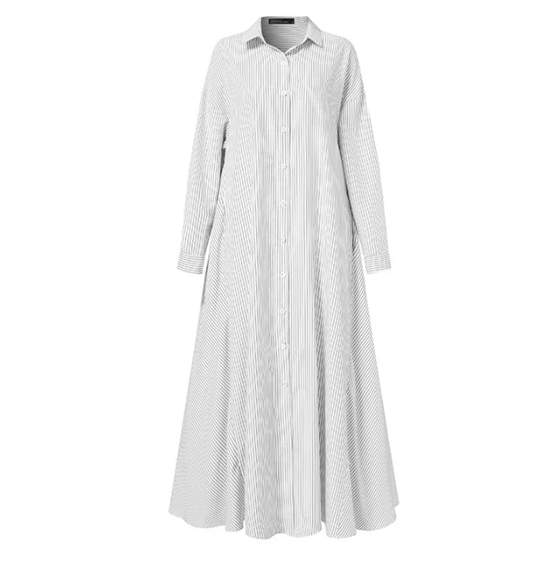 

Plus Size Muslim Dress Women Dubai Turkey Islamic Clothing Long Robe Kimono Ethnic Moroccan Kaftan Shirt Dresses Pocket Abaya