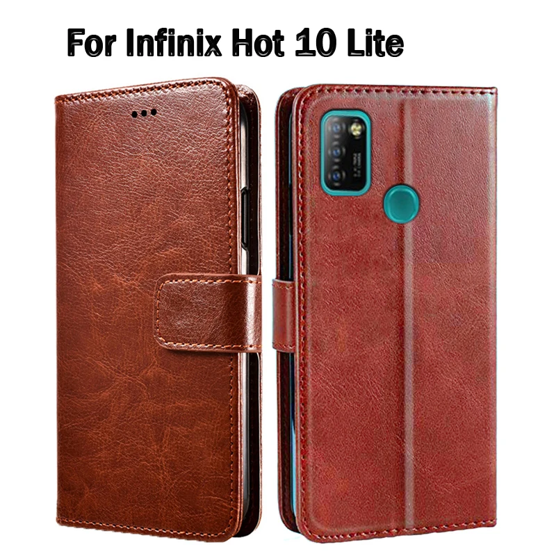 flip cover for infinix hot 10 lite case funda leather phone protective shell case on infinix hot 10lite wallet hoesje book coque free global shipping