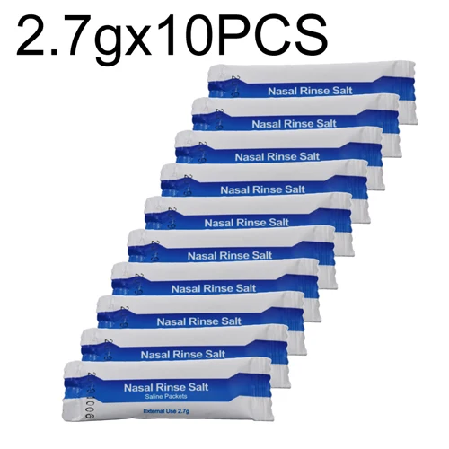 2.7gx10PCS Средство для мытья носа, соли, краску, аллергический ринит, защита полости носа, орошение для 2,7 г, 300 мл, очиститель носа для взрослых и детей - Цвет: 2.7gx10PCS