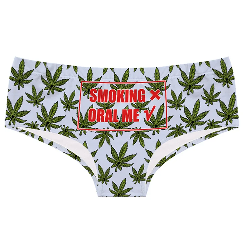 Женские эластичные трусики с низкой талией бесшовные буквенным принтом