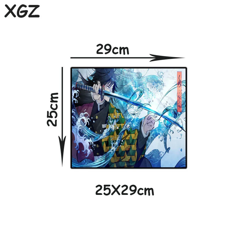 

XGZ Large size anime pattern table mat cool swordsman mouse pad high quality rubber non-slip keyboard pad