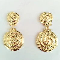 simple earrings round gold stud earrings women ladies metal geometric trendy aretes femme mujer fashion jewerly cute earrings