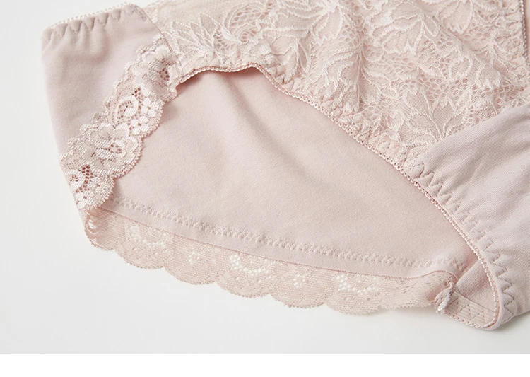 3pcs/lot Seamless low waist japanese hipster panties for women sexy lace underwear cotton briefs XXL plus size interior knickers